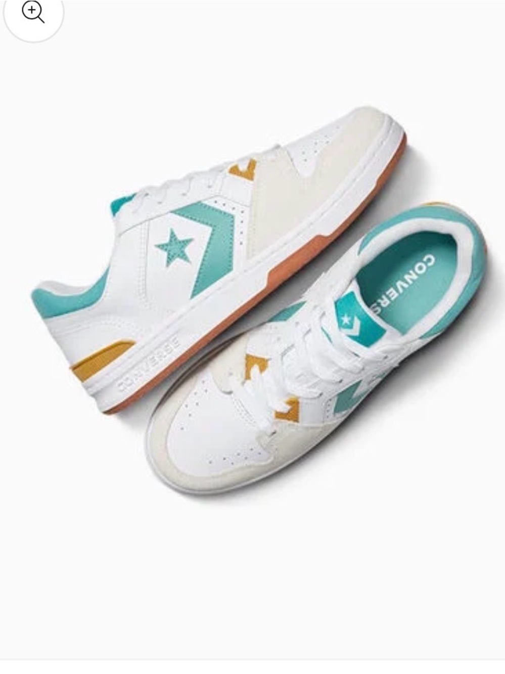 NWT Converse CL98 White Archive Sea Green Leather Sneakers W7 M5.5